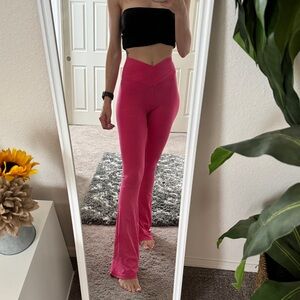 Aerie Washed Pink Flare Leggings